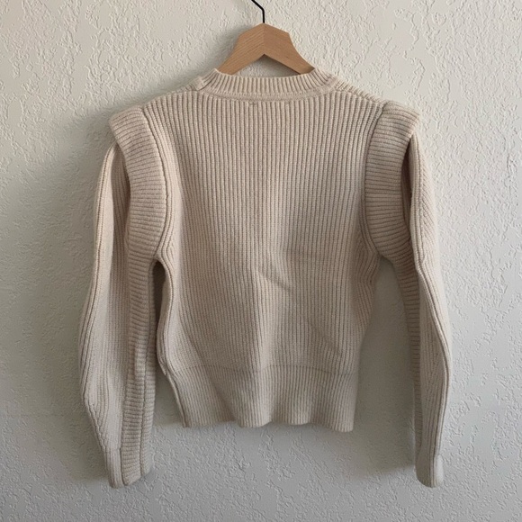 ASTR the Label - Romina Exaggerated Sleeved Sweater in Cream White - Size : S - Picture 4 of 6